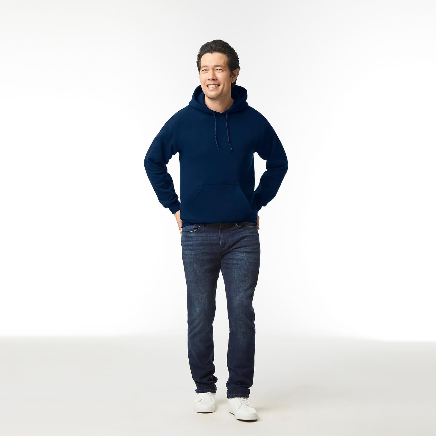 image:imageGildan Adult Fleece Hoodie Sweatshirt Style G18500 MultipackNavy 1pack