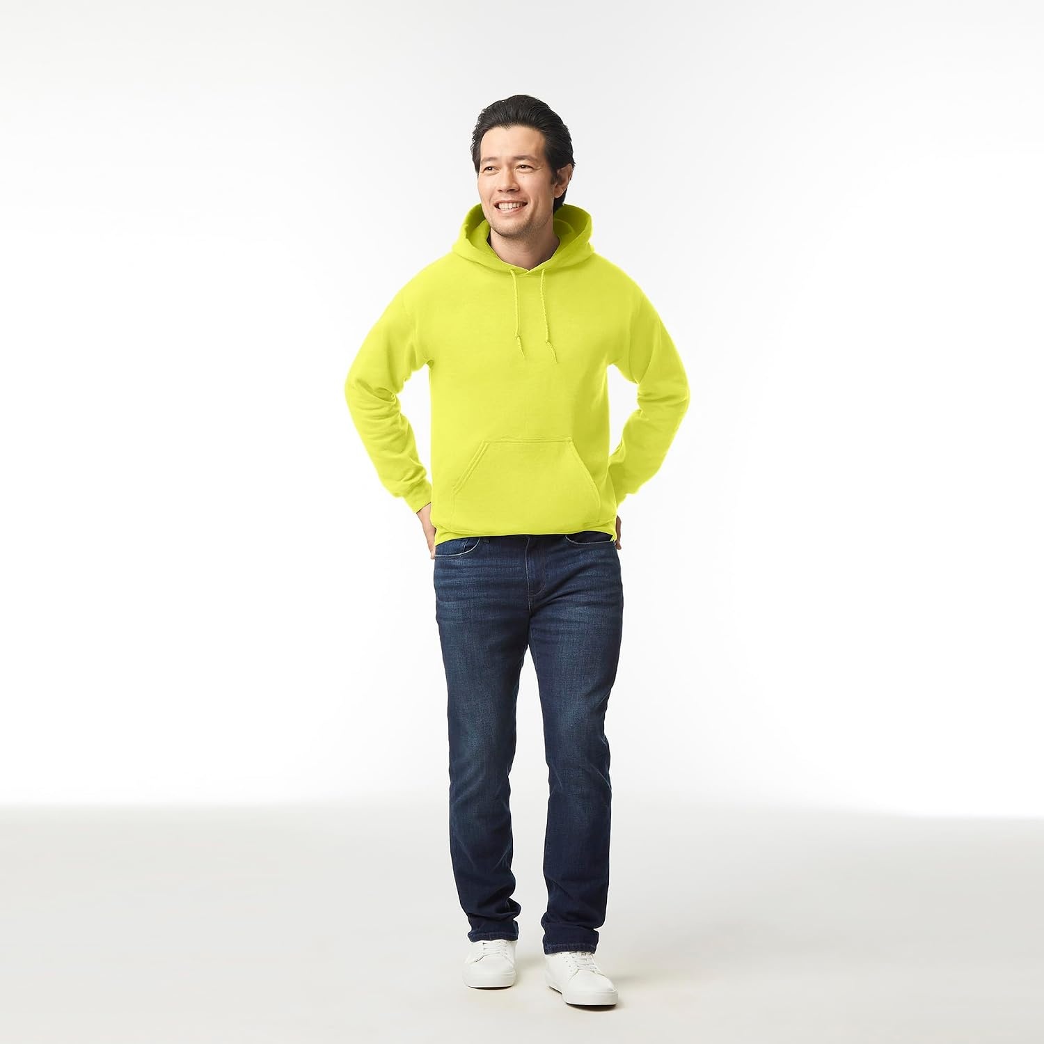 image:imageGildan Adult Fleece Hoodie Sweatshirt Style G18500 MultipackSafety Green 1pack