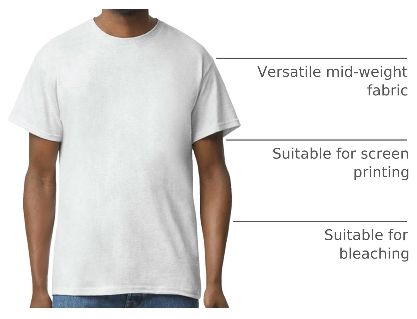 image:imageGildan Adult Heavy Cotton TShirt Style G5000Ash Grey