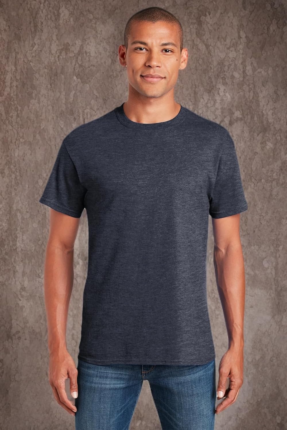 image:imageGildan Adult Heavy Cotton TShirt Style G5000Heather Navy