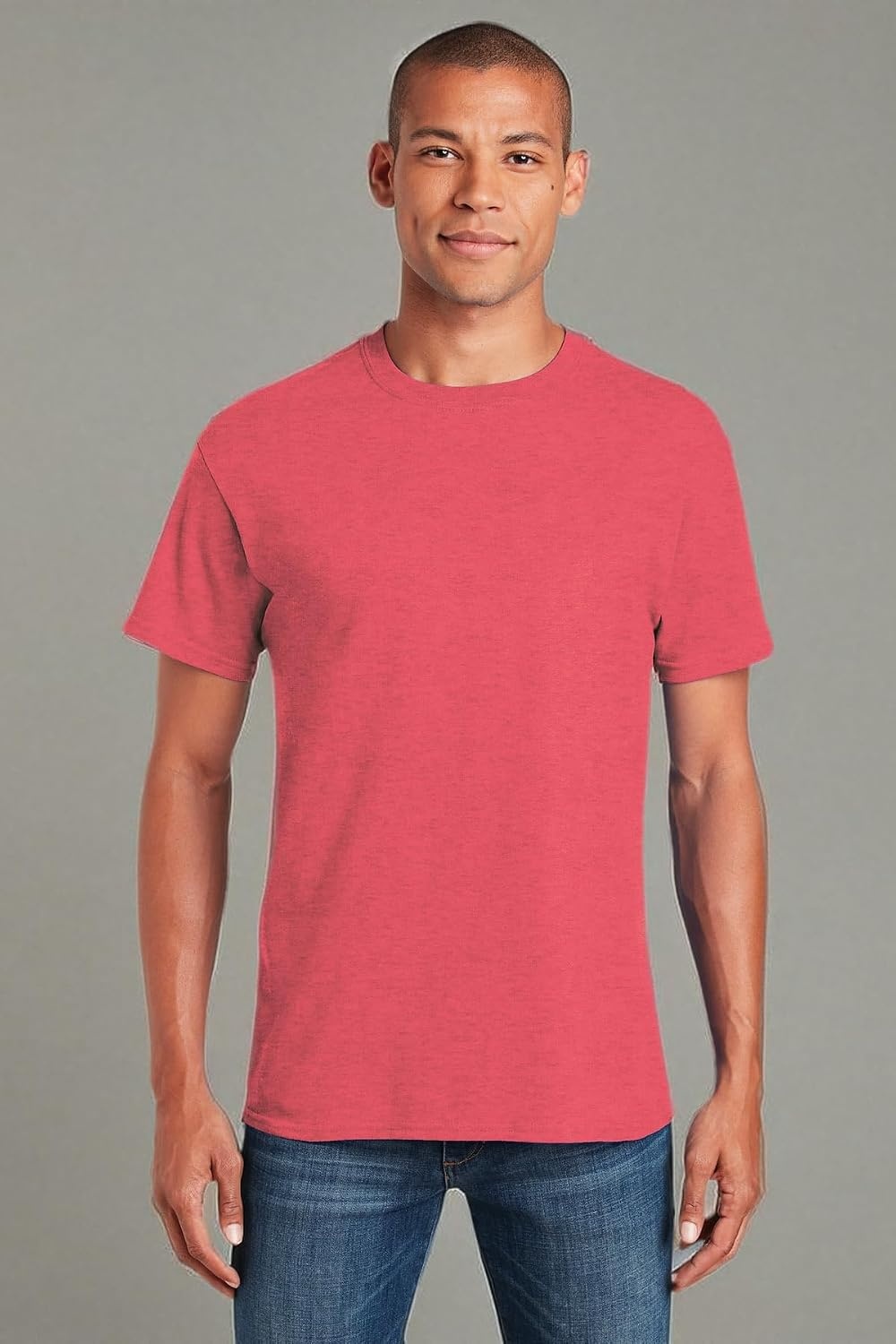 image:imageGildan Adult Heavy Cotton TShirt Style G5000Heather Red