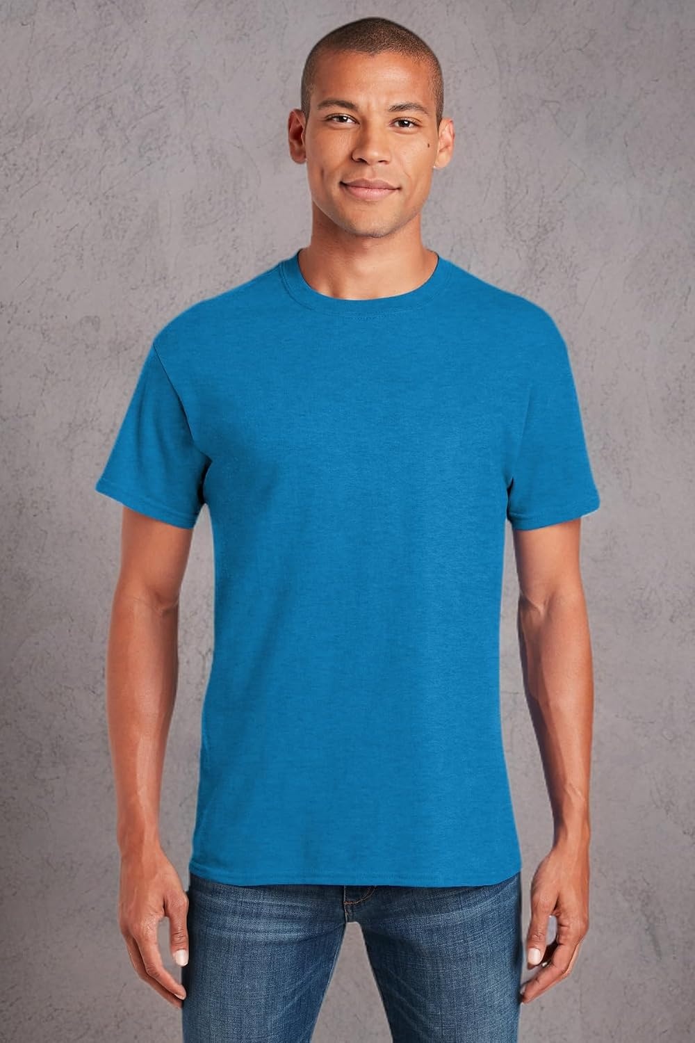image:imageGildan Adult Heavy Cotton TShirt Style G5000Heather Sapphire
