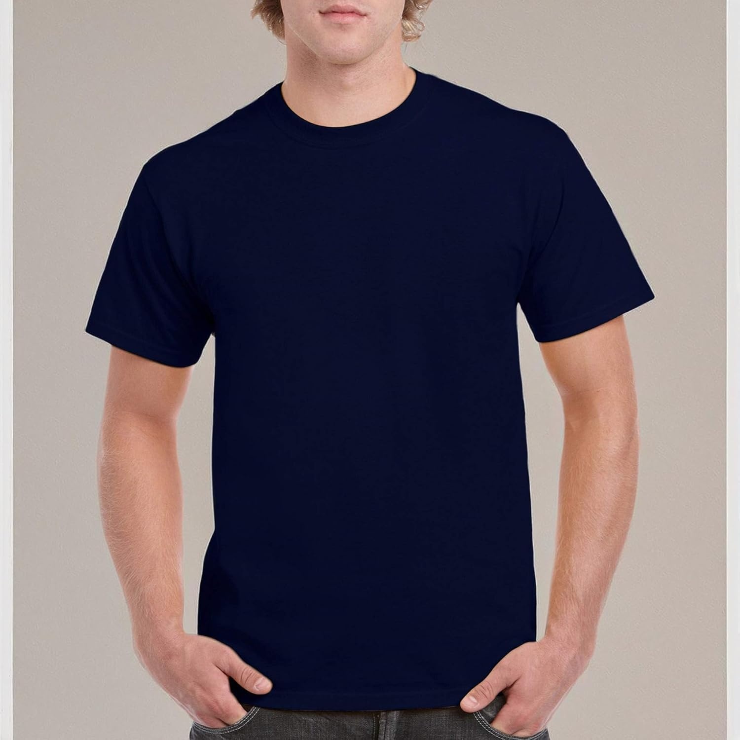 image:imageGildan Adult Heavy Cotton TShirt Style G5000Navy