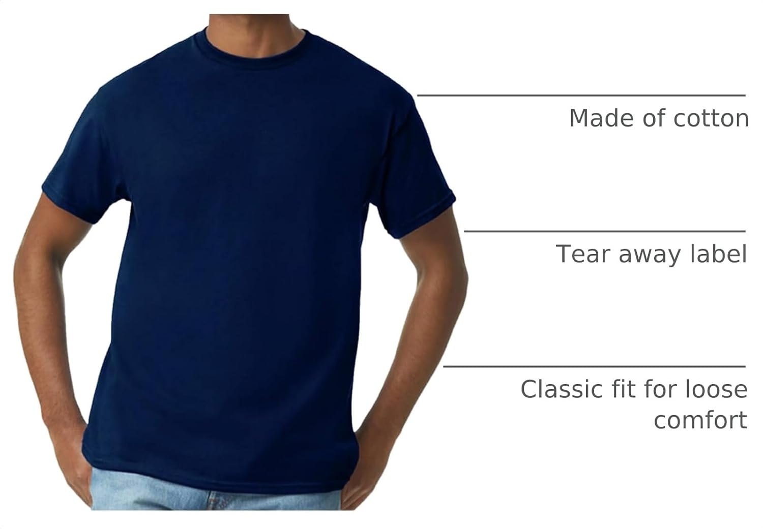 image:imageGildan Adult Heavy Cotton TShirt Style G5000Navy