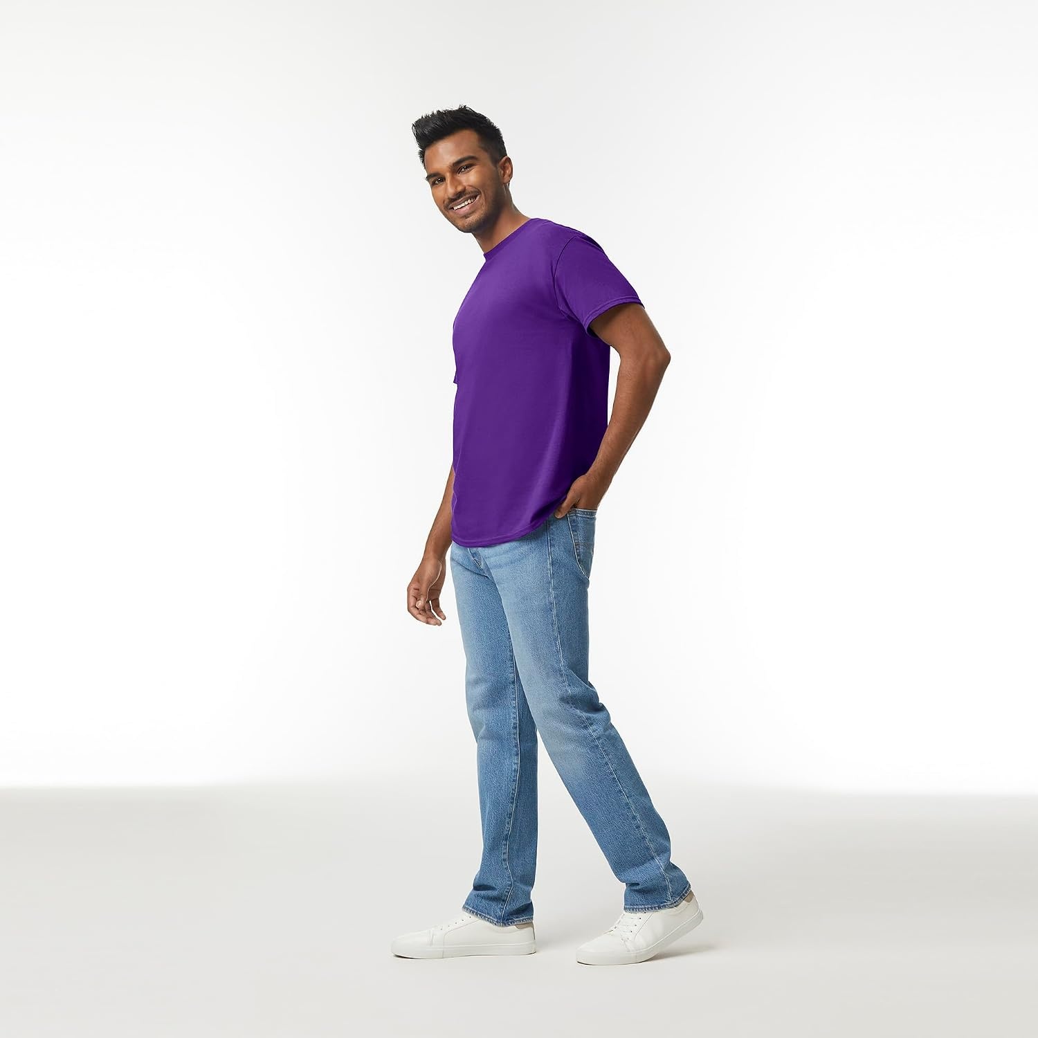 image:imageGildan Adult Heavy Cotton TShirt Style G5000Purple