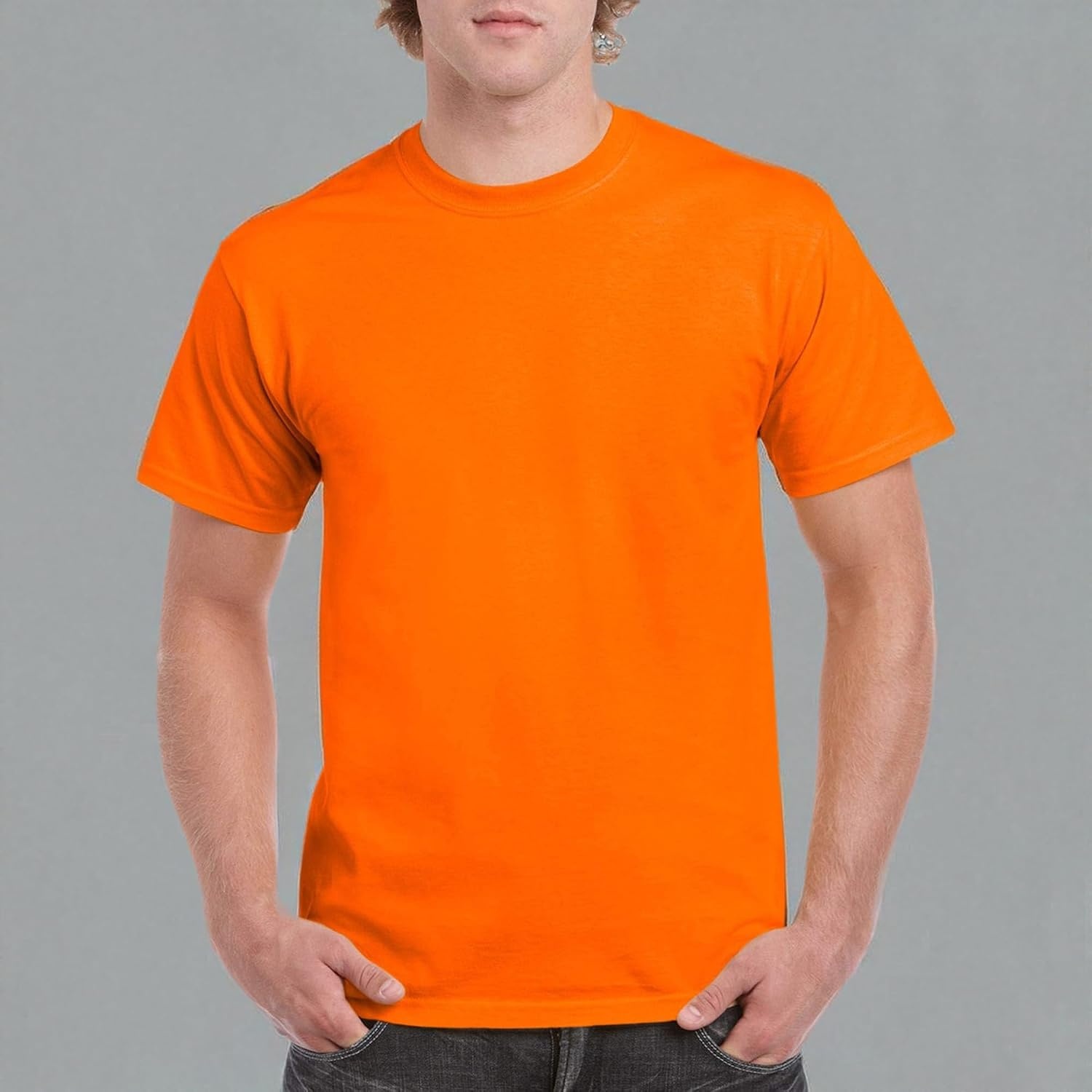 image:imageGildan Adult Heavy Cotton TShirt Style G5000S Orange 2pack