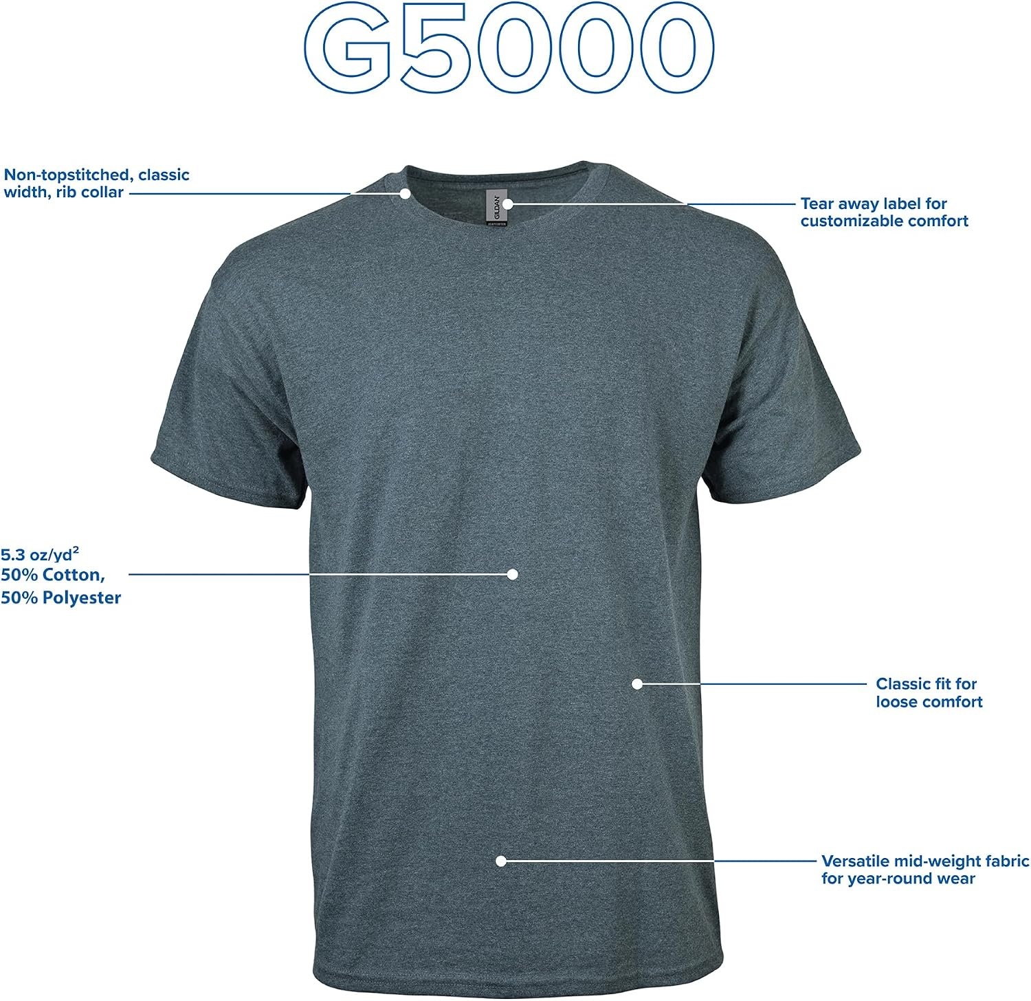 image:imageGildan Adult Heavy Cotton TShirt Style G5000S Orange 3pack