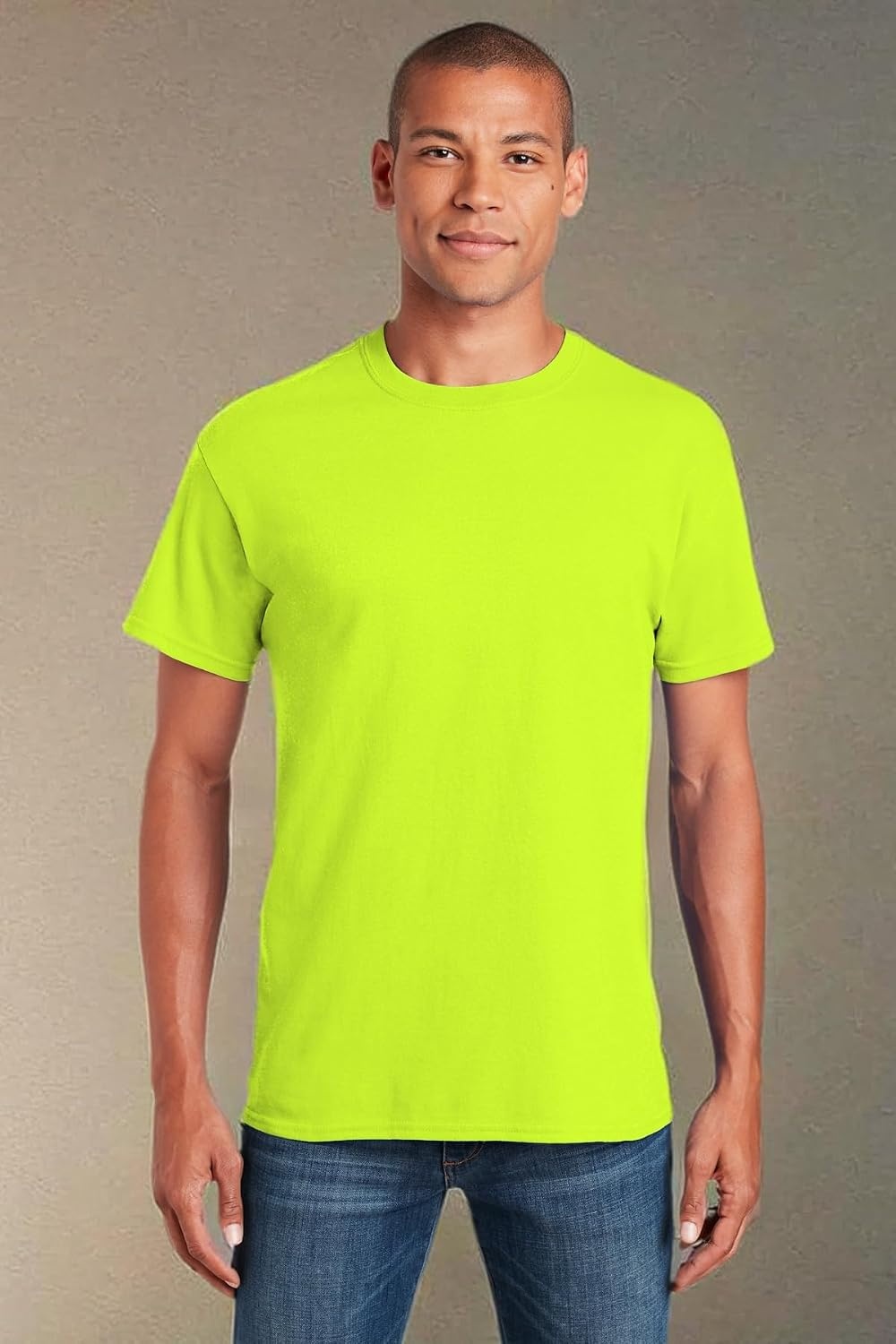 image:imageGildan Adult Heavy Cotton TShirt Style G5000Safety Green