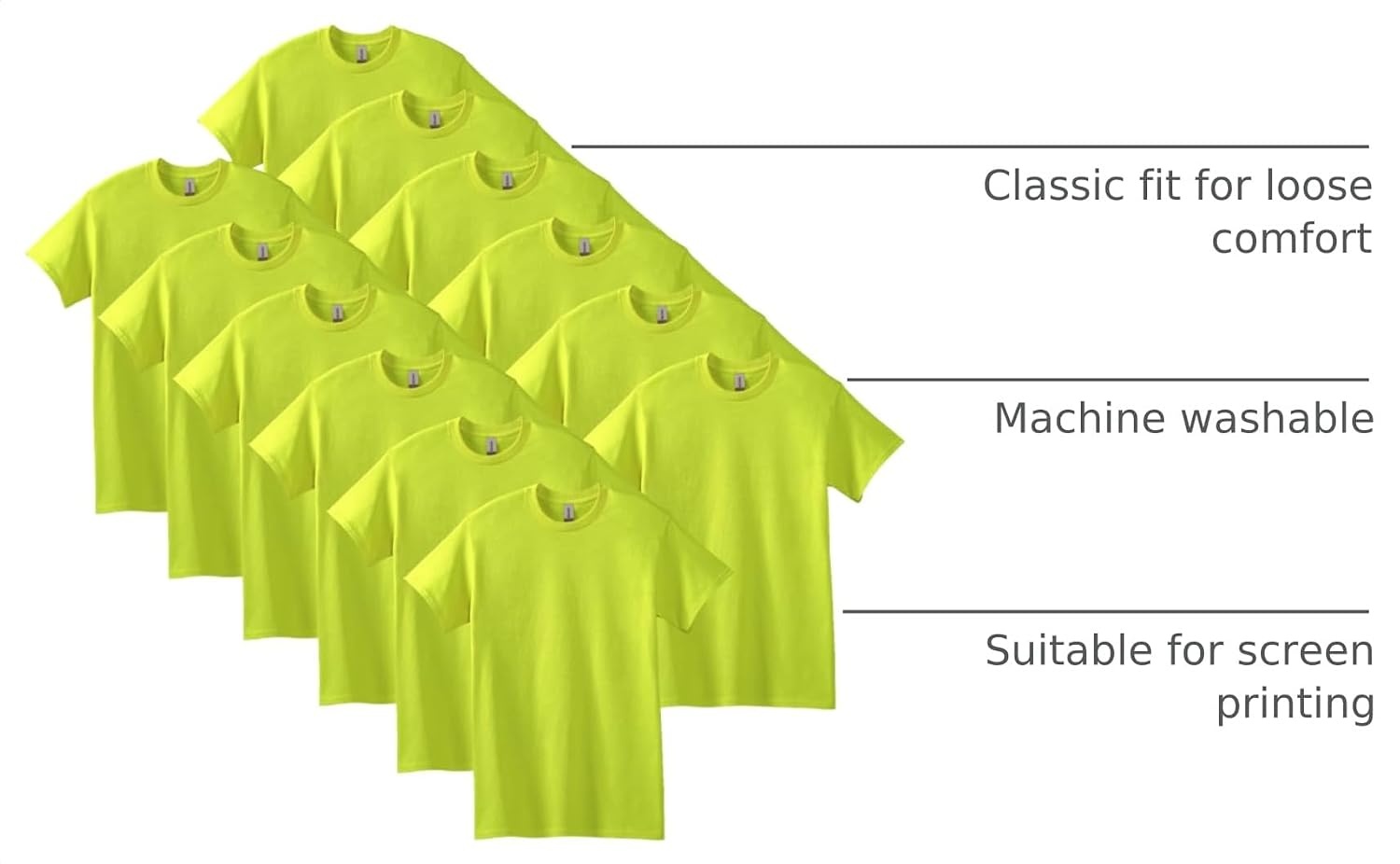 image:imageGildan Adult Heavy Cotton TShirt Style G5000Safety Green