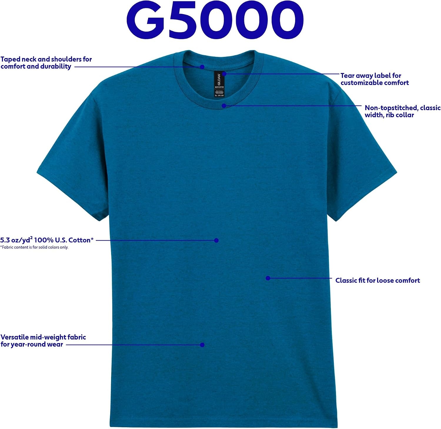 image:imageGildan Adult Heavy Cotton TShirt Style G5000Sand