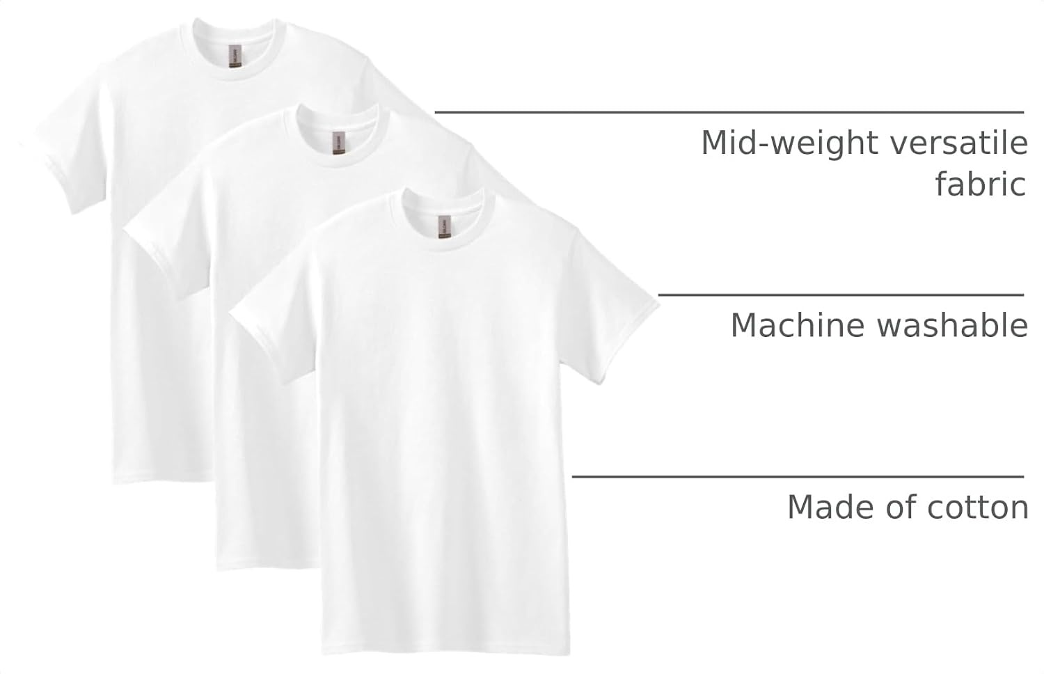 image:imageGildan Adult Heavy Cotton TShirt Style G5000White