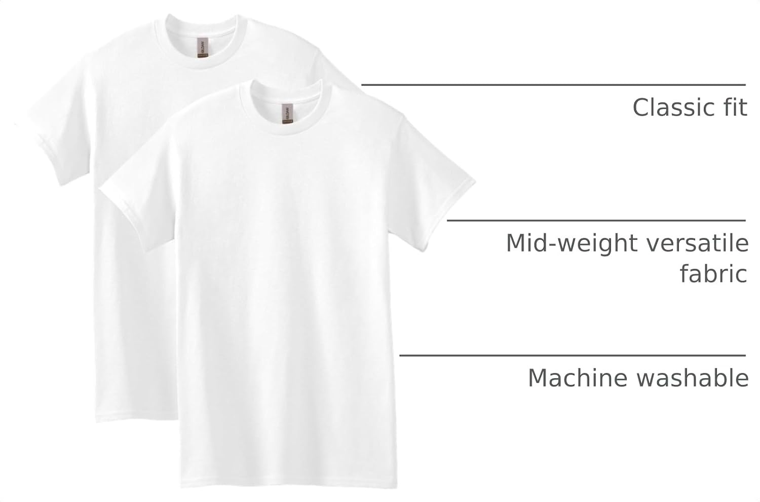 image:imageGildan Adult Heavy Cotton TShirt Style G5000White