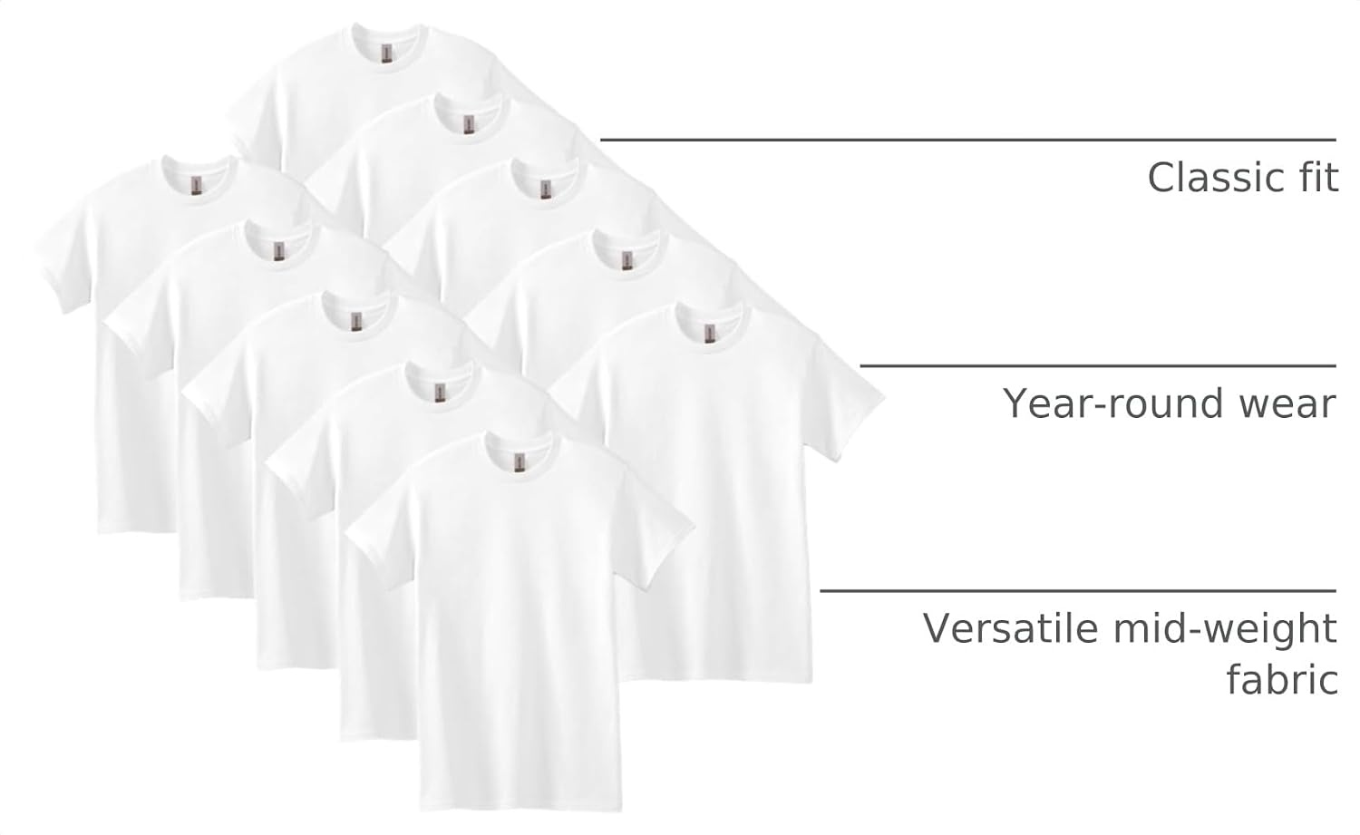image:imageGildan Adult Heavy Cotton TShirt Style G5000White