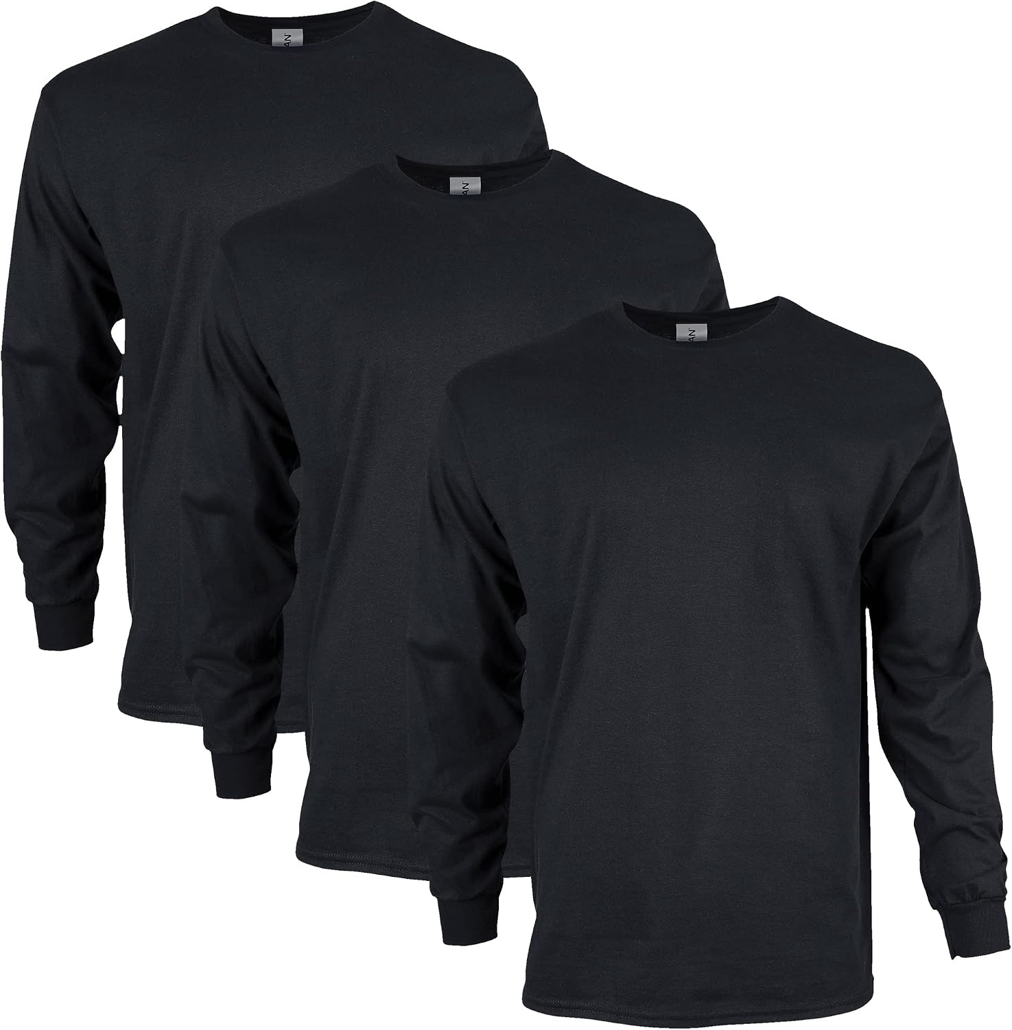 image:imageGildan Adult Ultra Cotton Long Sleeve TShirt Style G2400 MultipackBlack