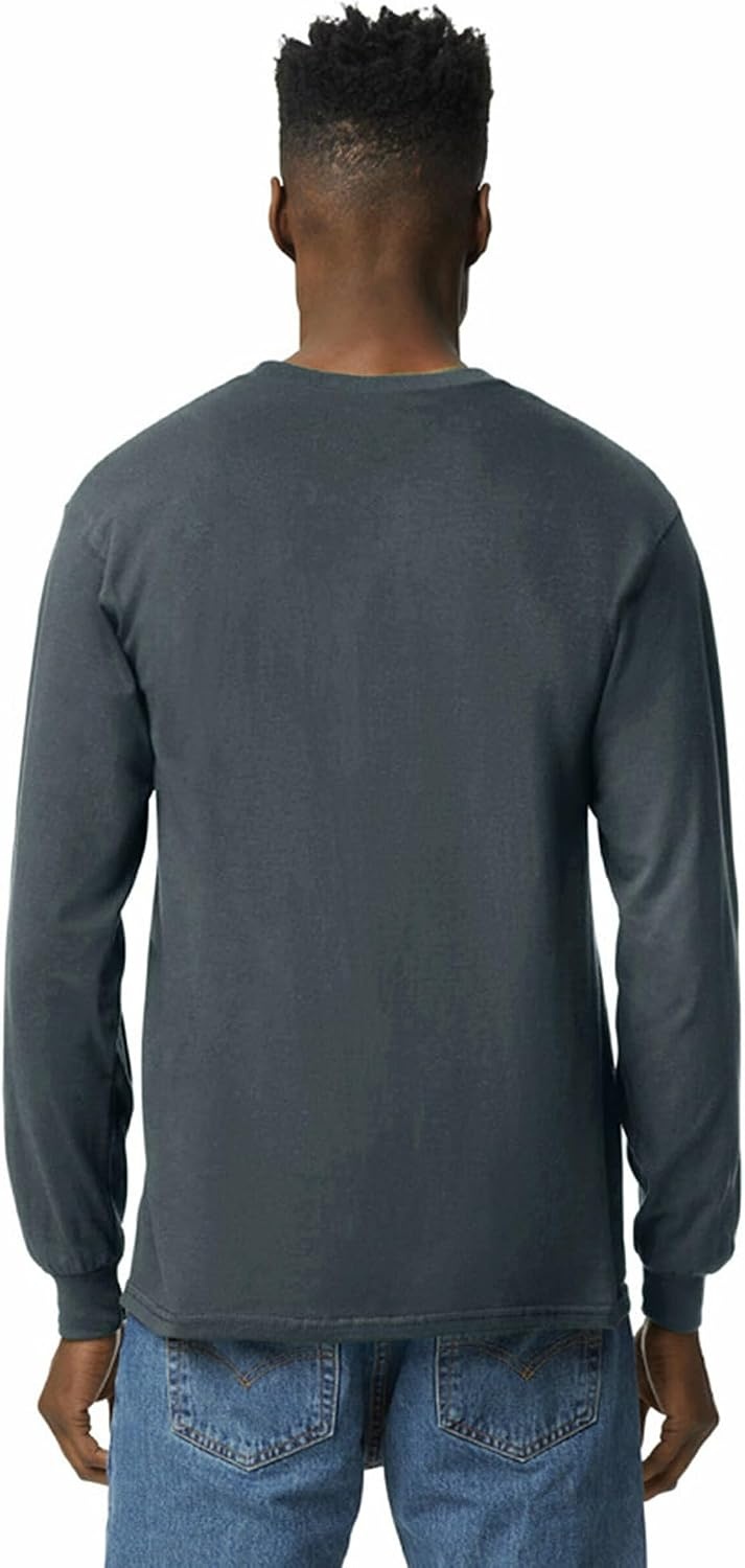 image:imageGildan Adult Ultra Cotton Long Sleeve TShirt Style G2400 MultipackDark Heather