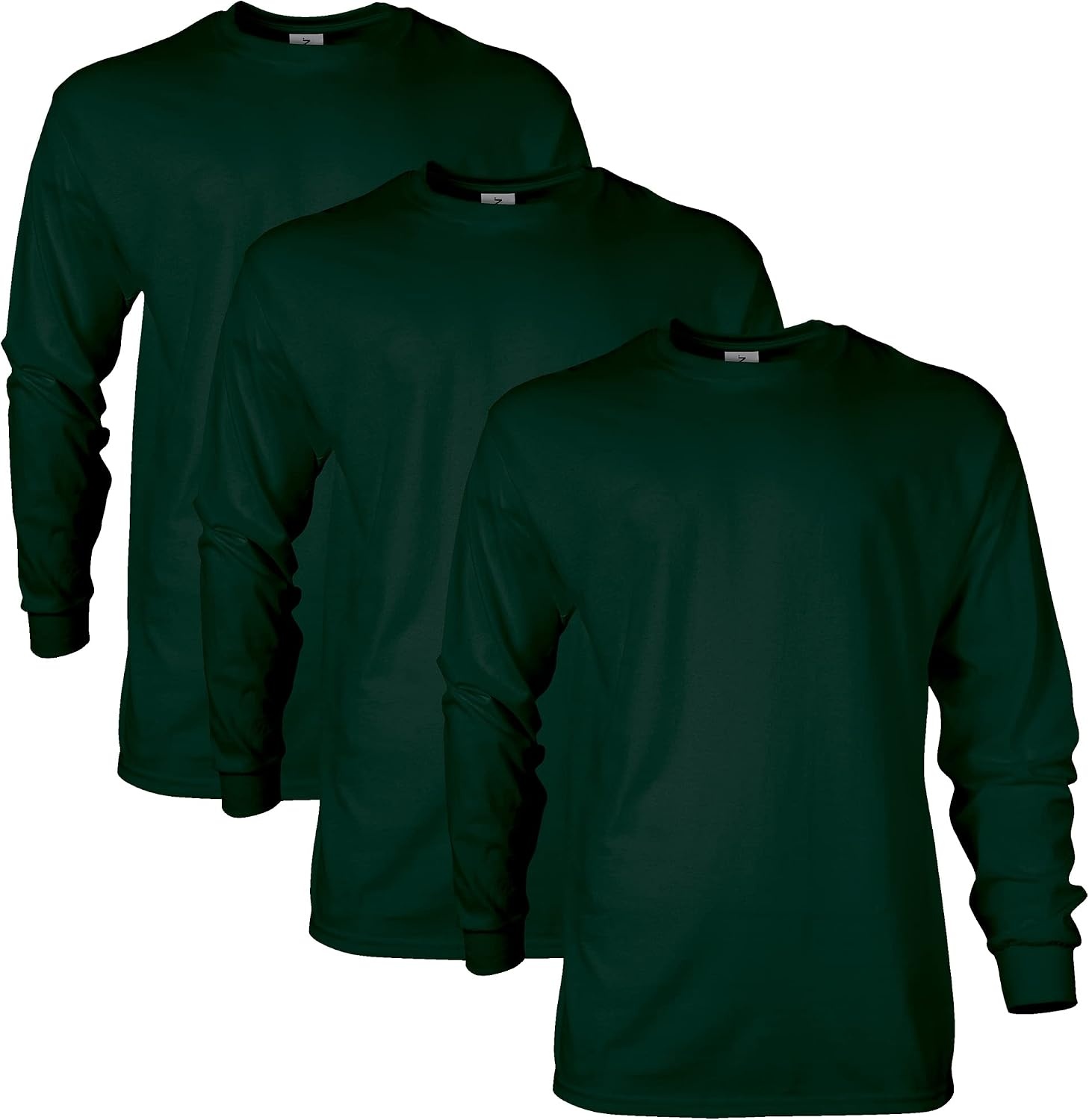 image:imageGildan Adult Ultra Cotton Long Sleeve TShirt Style G2400 MultipackForest Green