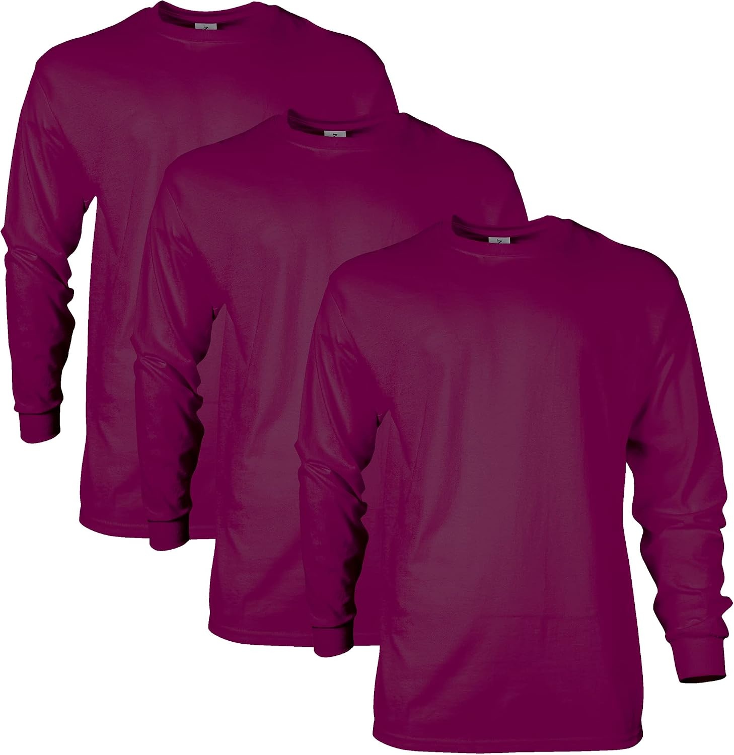 image:imageGildan Adult Ultra Cotton Long Sleeve TShirt Style G2400 MultipackMaroon