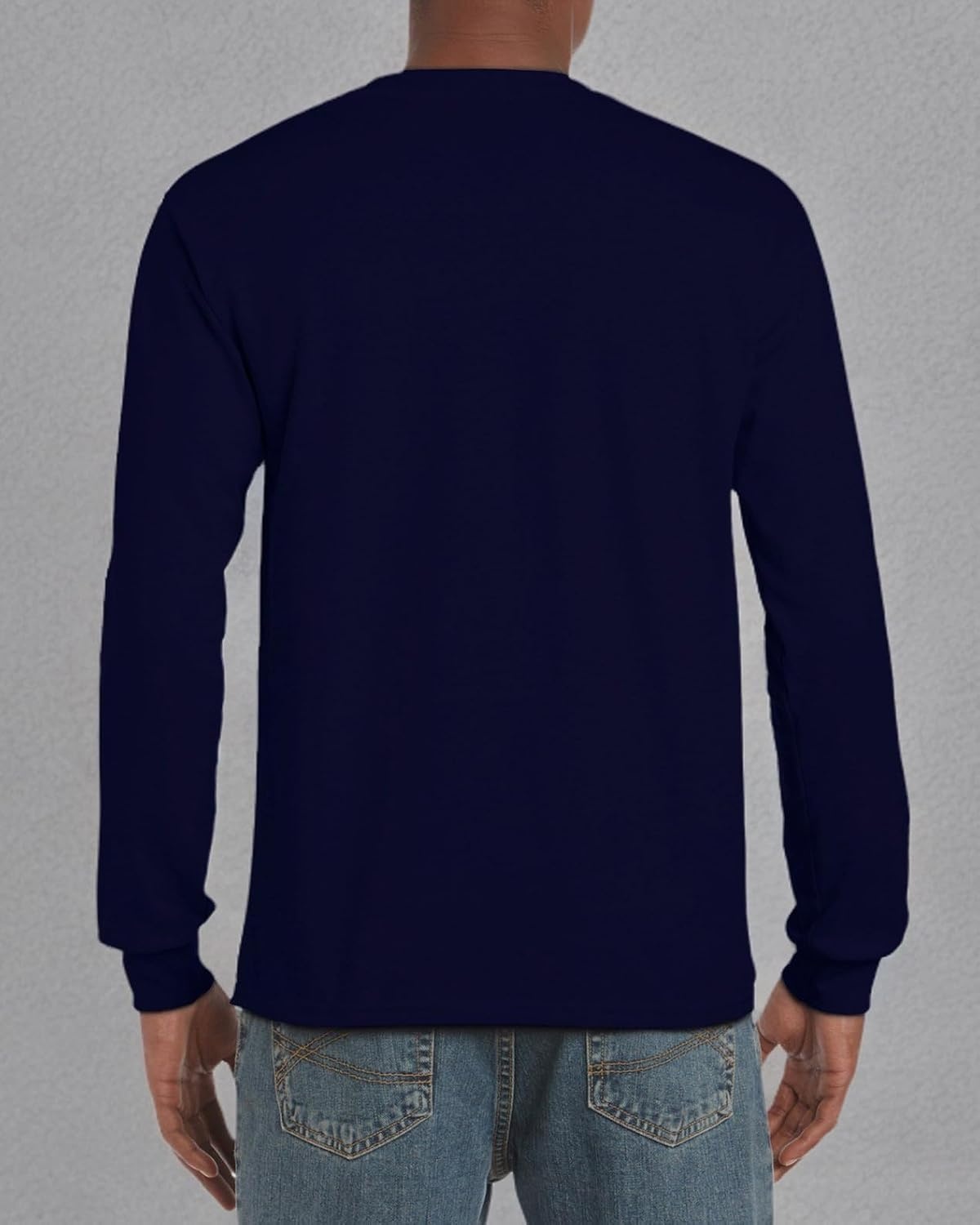image:imageGildan Adult Ultra Cotton Long Sleeve TShirt Style G2400 MultipackNavy