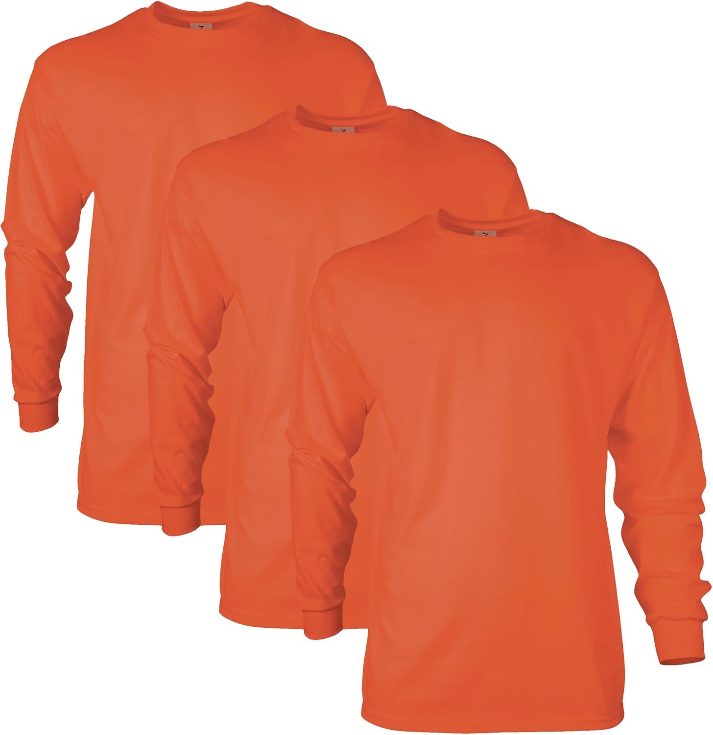 image:imageGildan Adult Ultra Cotton Long Sleeve TShirt Style G2400 MultipackOrange