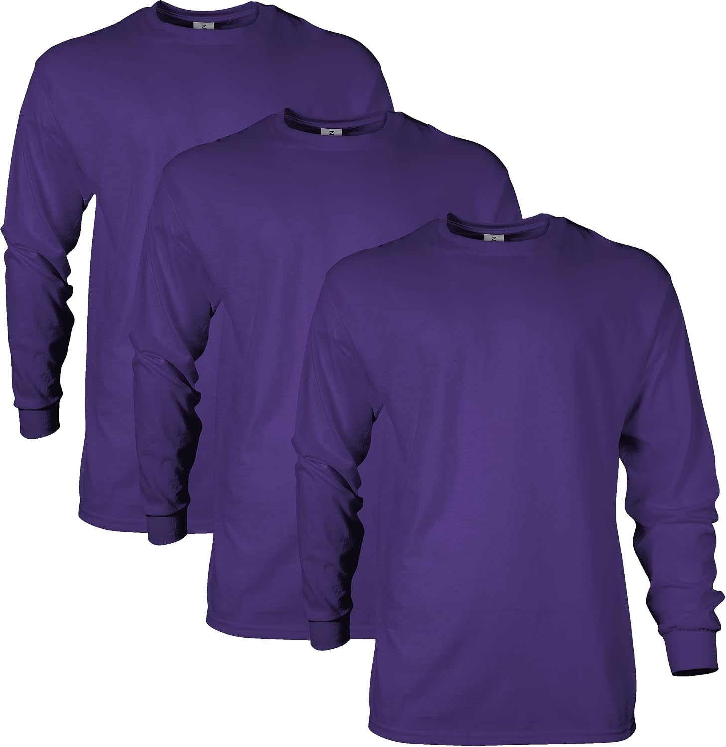 image:imageGildan Adult Ultra Cotton Long Sleeve TShirt Style G2400 MultipackPurple
