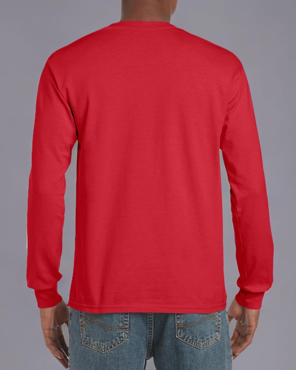 image:imageGildan Adult Ultra Cotton Long Sleeve TShirt Style G2400 MultipackRed
