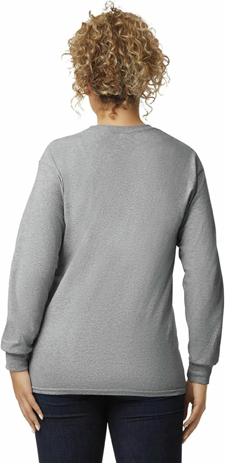 image:imageGildan Adult Ultra Cotton Long Sleeve TShirt Style G2400 MultipackSport Grey
