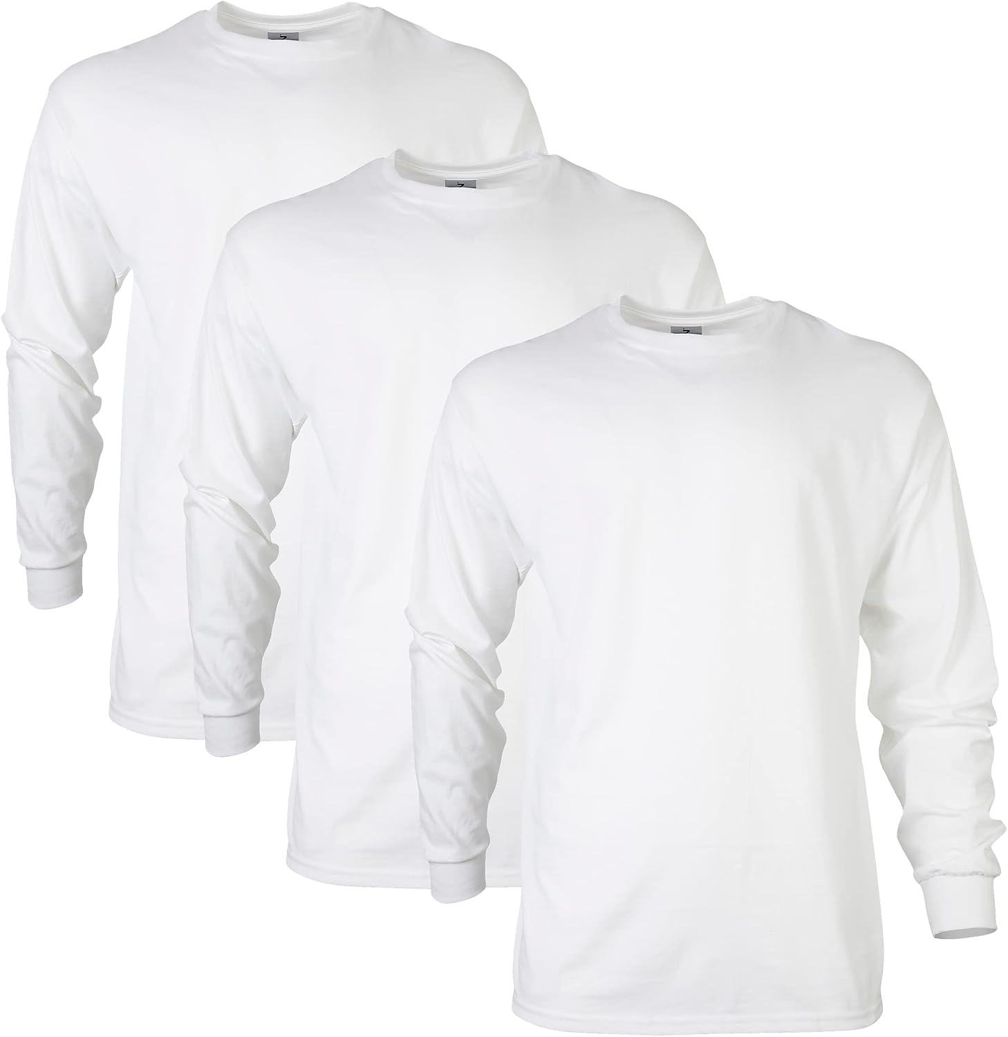 image:imageGildan Adult Ultra Cotton Long Sleeve TShirt Style G2400 MultipackWhite