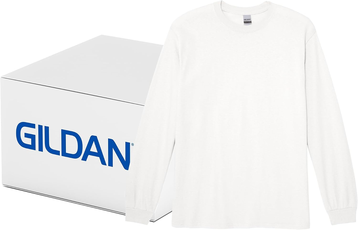 image:imageGildan Adult Ultra Cotton Long Sleeve TShirt Style G2400 MultipackWhite