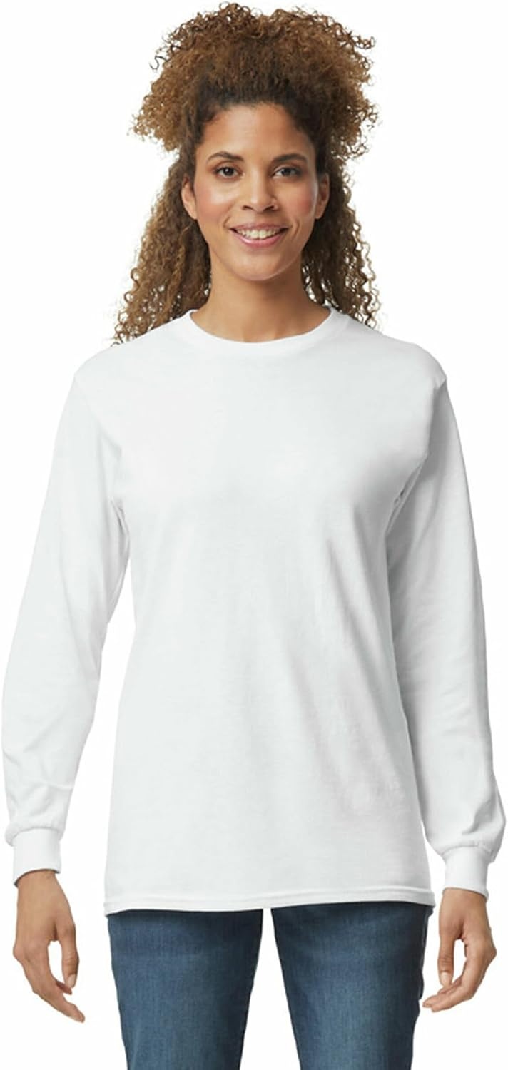 image:imageGildan Adult Ultra Cotton Long Sleeve TShirt Style G2400 MultipackWhite