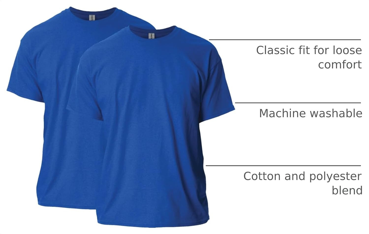 image:imageGildan Adult Ultra Cotton TShirt Style G2000 MultipackAntique Royal