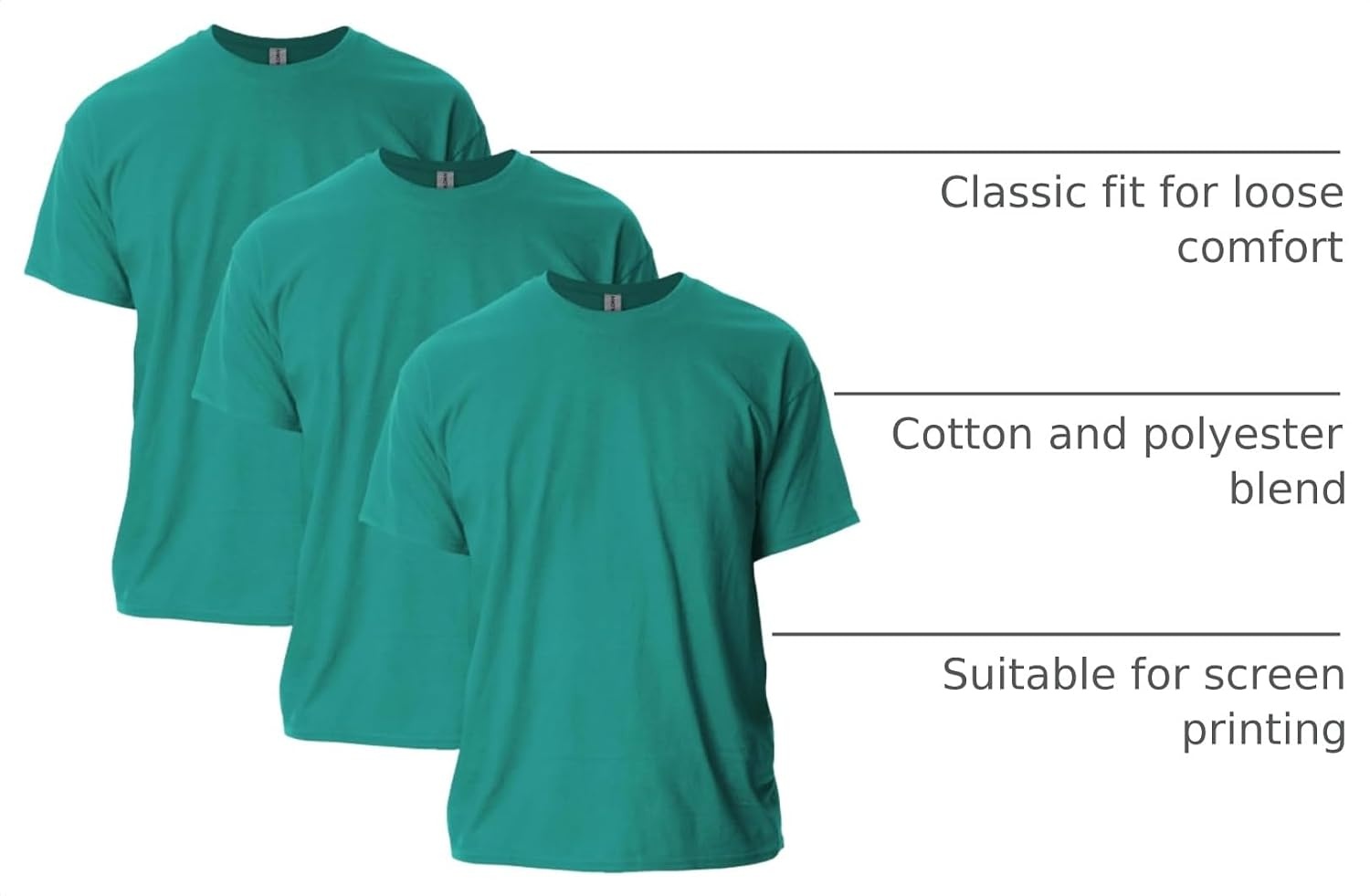 image:imageGildan Adult Ultra Cotton TShirt Style G2000 MultipackGalapagos Blue