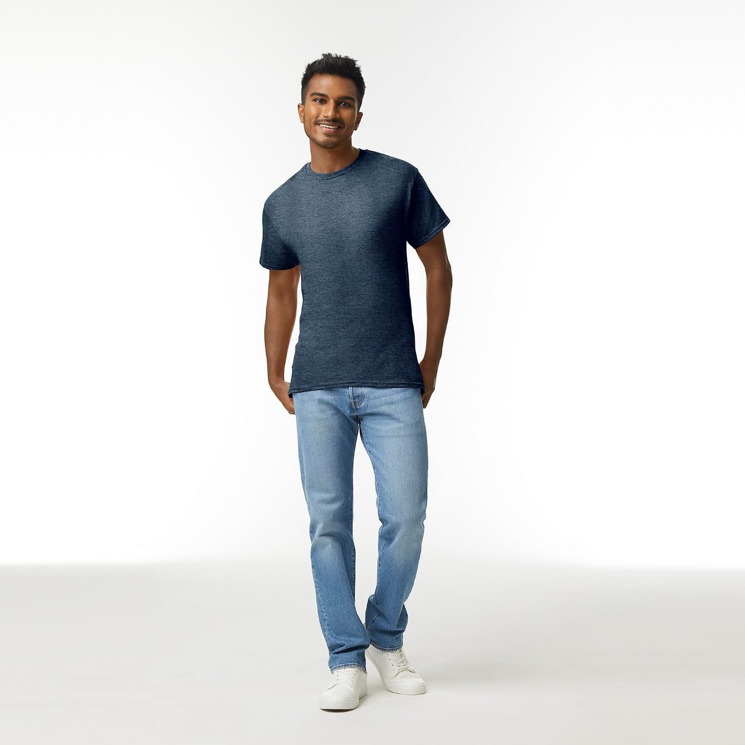 image:imageGildan Adult Ultra Cotton TShirt Style G2000 MultipackHeather Navy