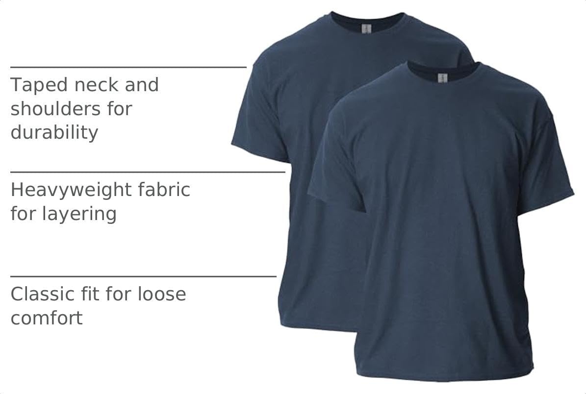 image:imageGildan Adult Ultra Cotton TShirt Style G2000 MultipackHeather Navy