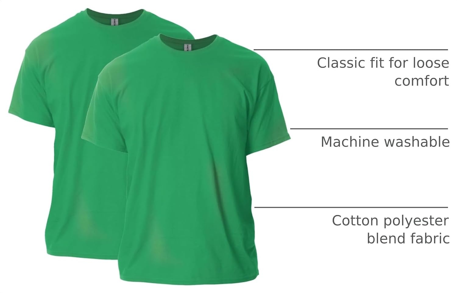 image:imageGildan Adult Ultra Cotton TShirt Style G2000 MultipackIrish Green