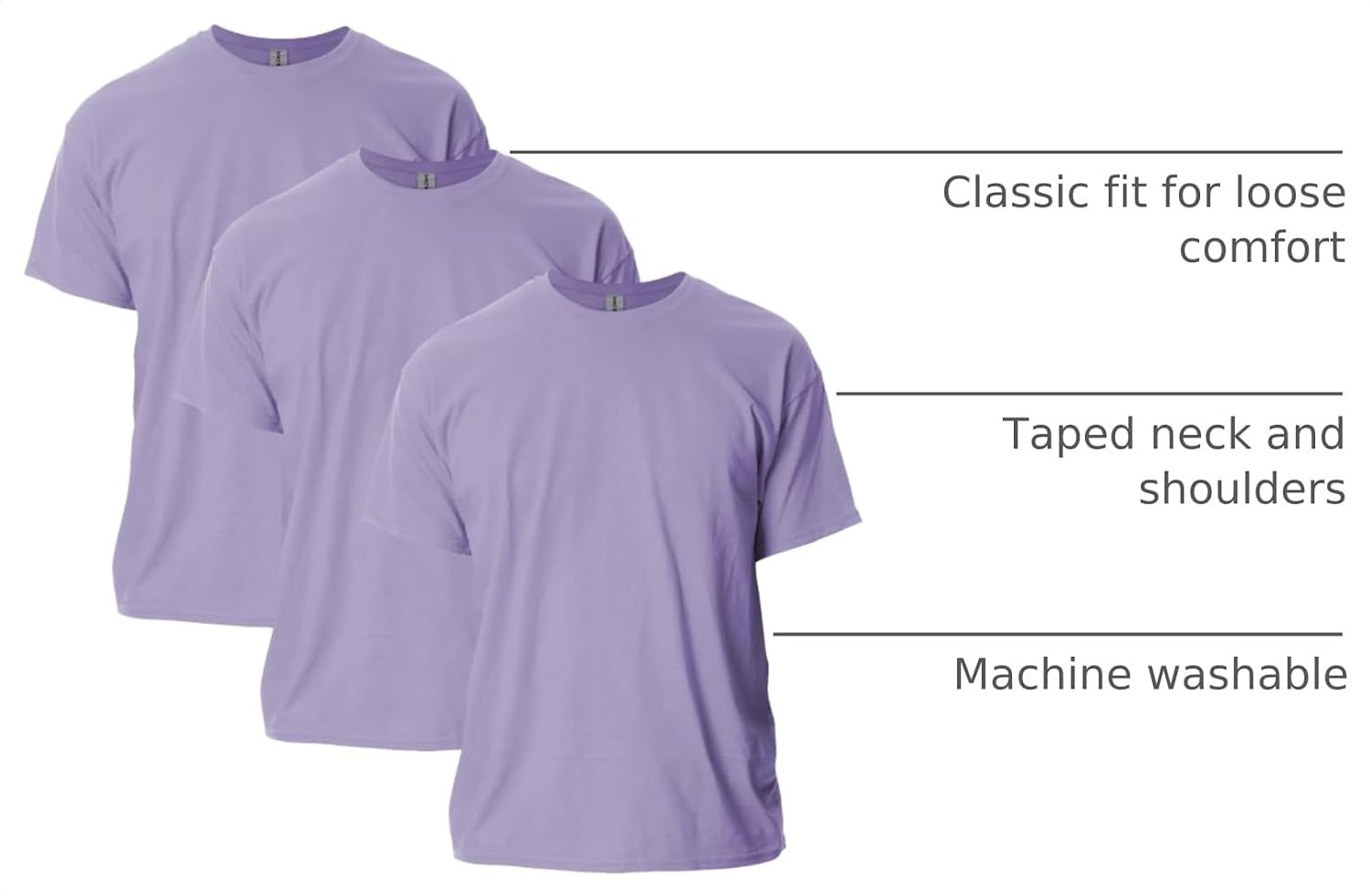image:imageGildan Adult Ultra Cotton TShirt Style G2000 MultipackOrchid