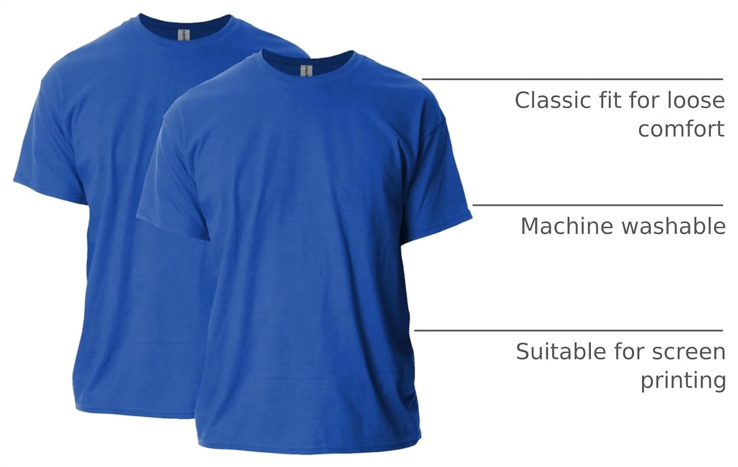 image:imageGildan Adult Ultra Cotton TShirt Style G2000 MultipackRoyal
