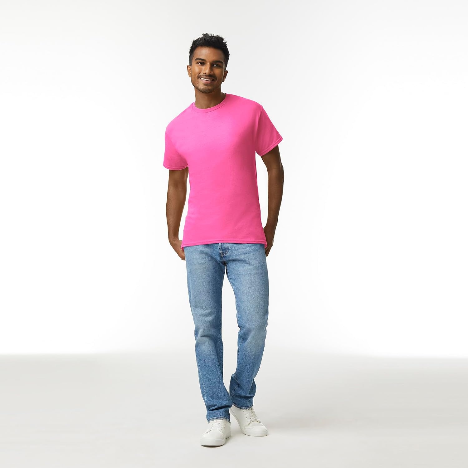 image:imageGildan Adult Ultra Cotton TShirt Style G2000 MultipackSafety Pink