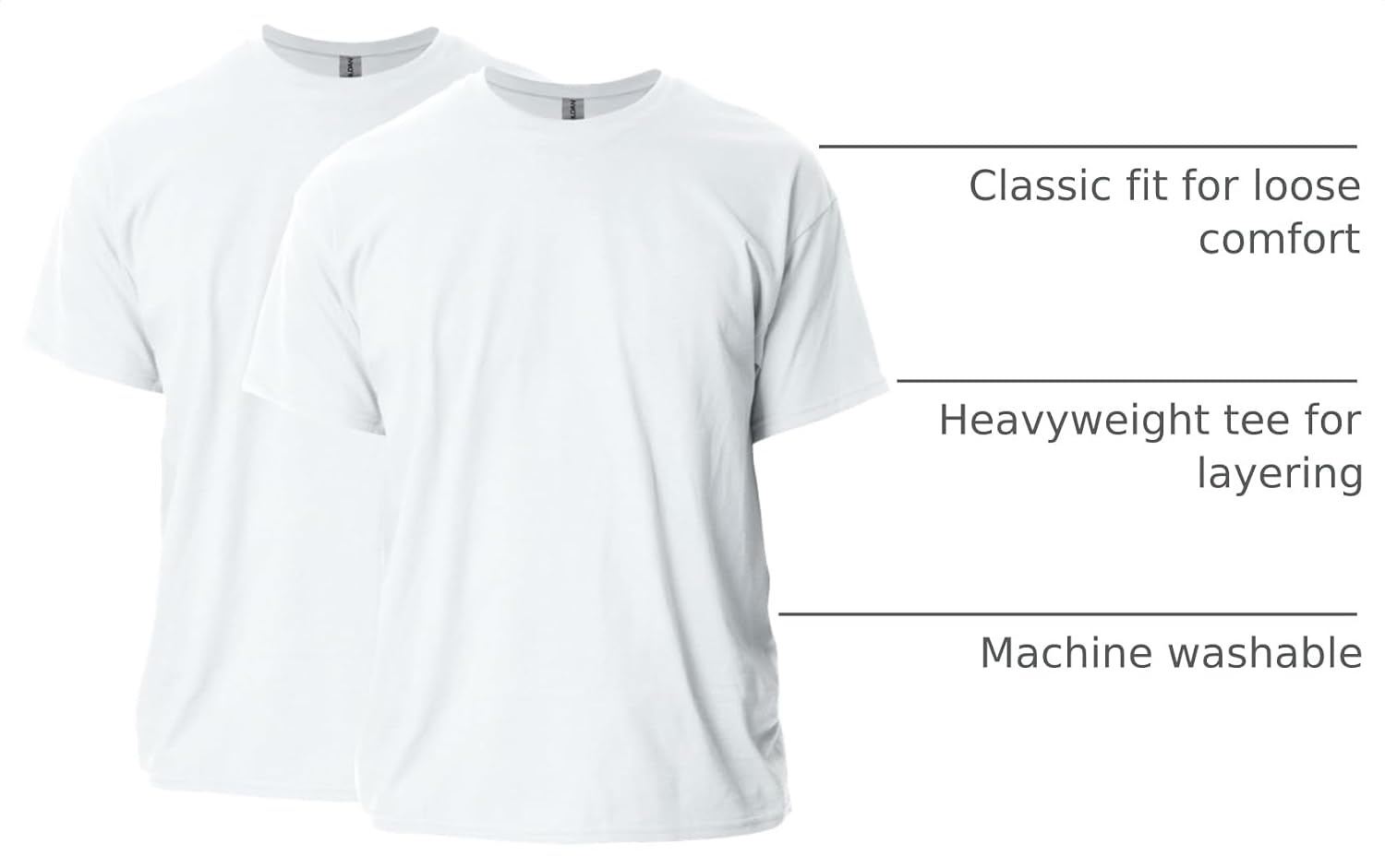 image:imageGildan Adult Ultra Cotton TShirt Style G2000 MultipackWhite