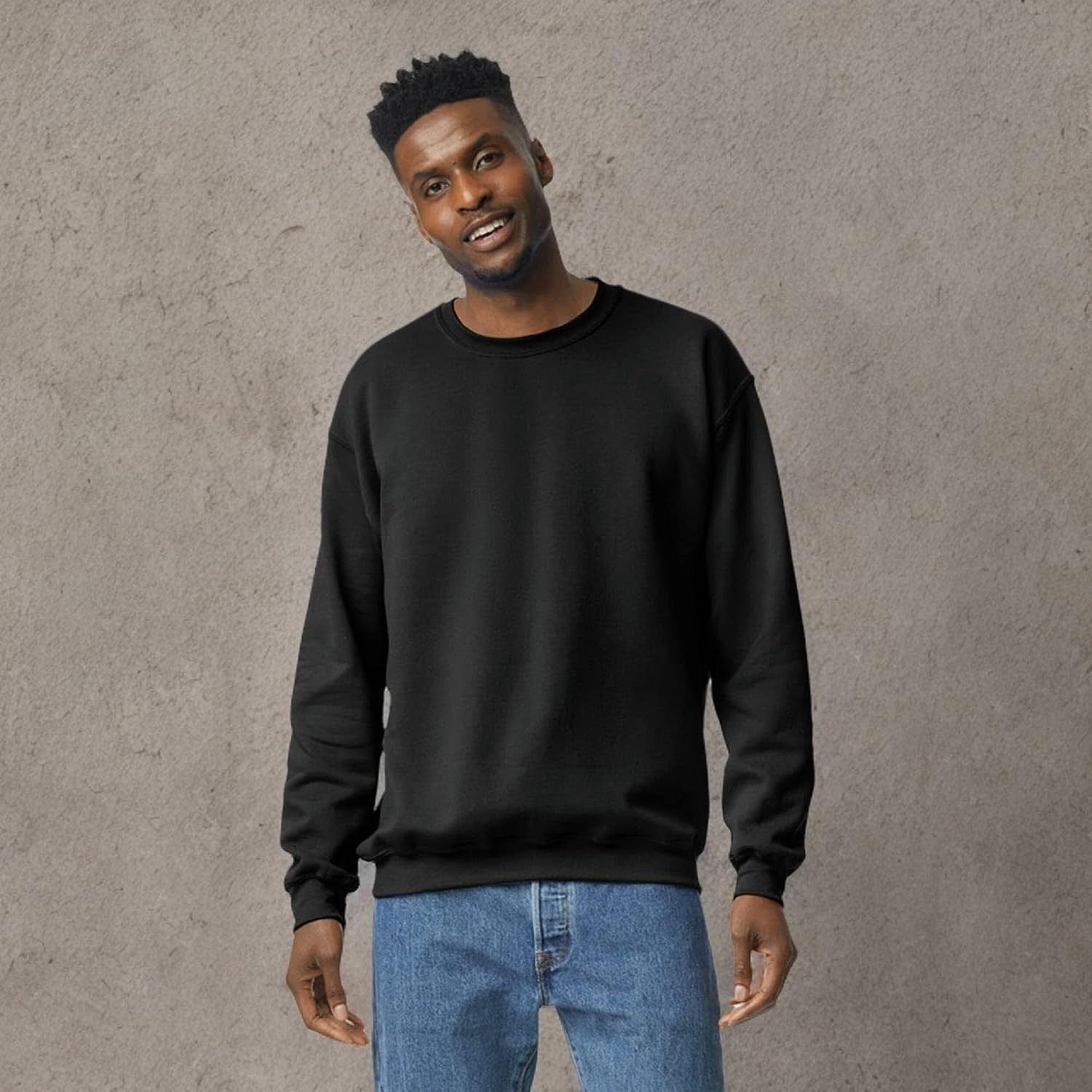 image:imageGildan Unisex Adult Fleece Crewneck Sweatshirt Style G18000 MultipackBlack 36pack