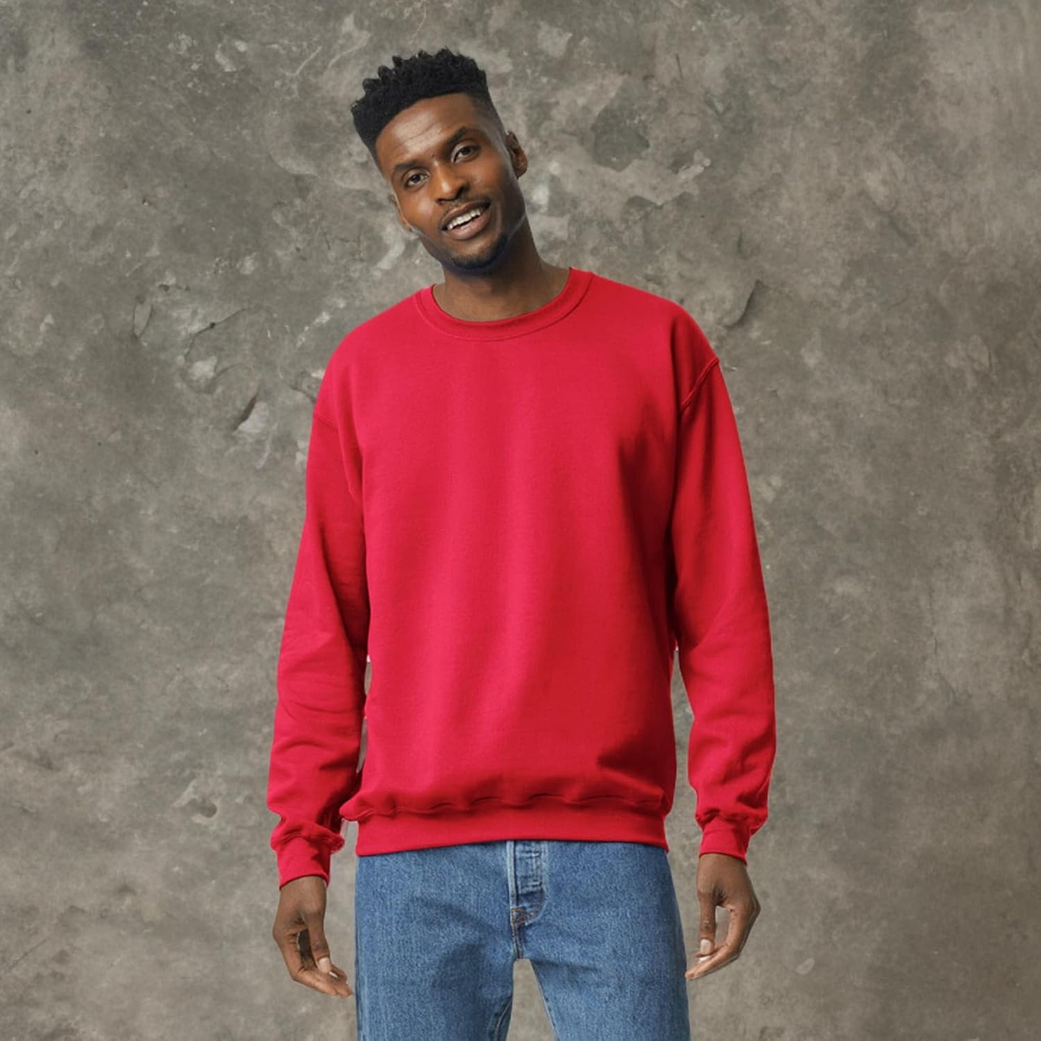image:imageGildan Unisex Adult Fleece Crewneck Sweatshirt Style G18000 MultipackRed 36pack