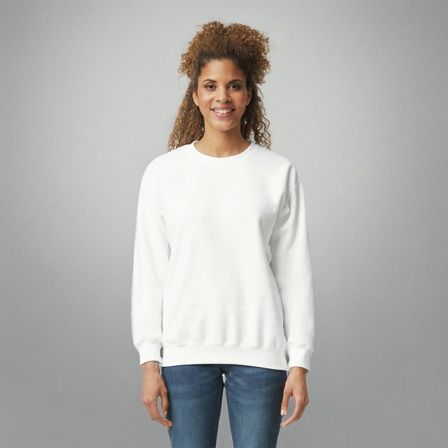 image:imageGildan Unisex Adult Fleece Crewneck Sweatshirt Style G18000 MultipackWhite 36pack