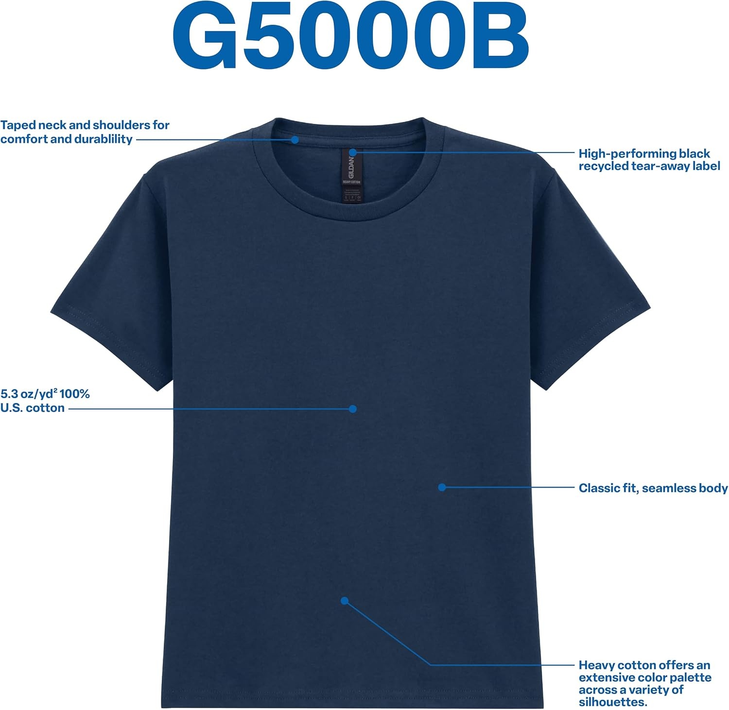 image:imageGildan UnisexChild Gildan Youth Heavy Cotton TShirt Style G5000b 2PackLime