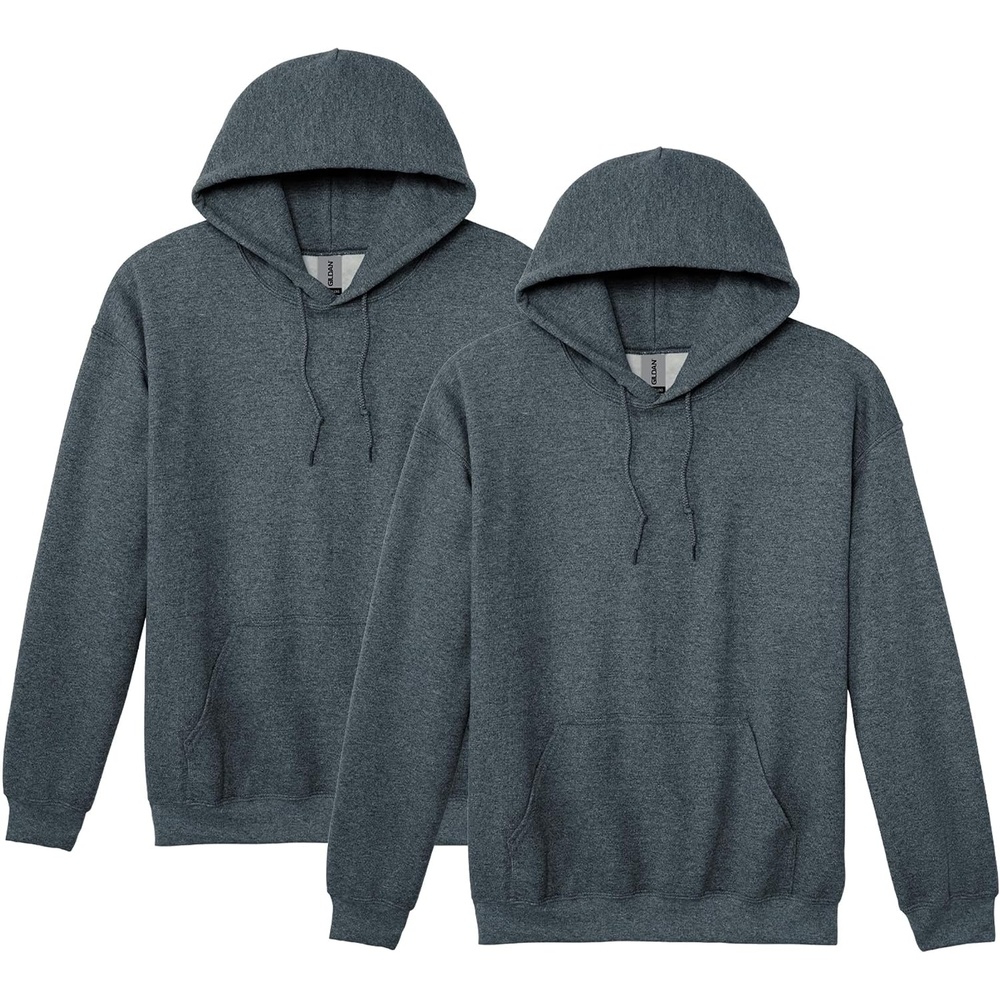 image:imageGildan Adult Fleece Hoodie Sweatshirt Style G18500 MultipackDark Heather 2pack