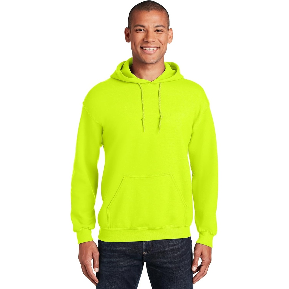 image:imageGildan Adult Fleece Hoodie Sweatshirt Style G18500 MultipackSafety Green