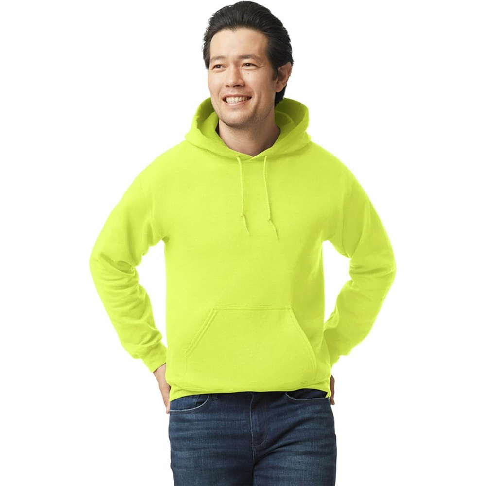 image:imageGildan Adult Fleece Hoodie Sweatshirt Style G18500 MultipackSafety Green 1pack