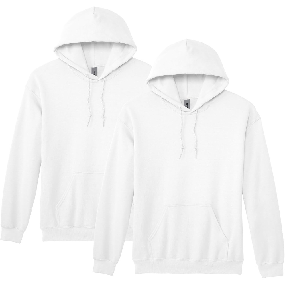 image:imageGildan Adult Fleece Hoodie Sweatshirt Style G18500 MultipackWhite 2pack