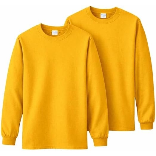 image:imageGildan Adult Ultra Cotton Long Sleeve TShirt Style G2400 MultipackGold
