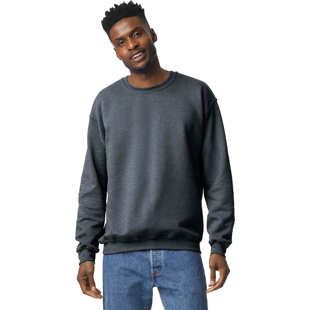 image:imageGildan Unisex Adult Fleece Crewneck Sweatshirt Style G18000 MultipackDark Heather