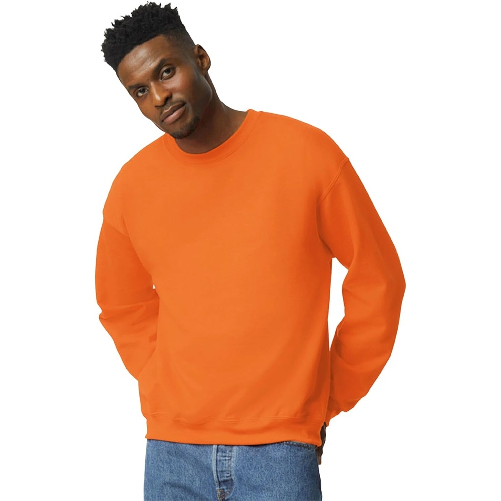 image:imageGildan Unisex Adult Fleece Crewneck Sweatshirt Style G18000 MultipackS Orange 1pack