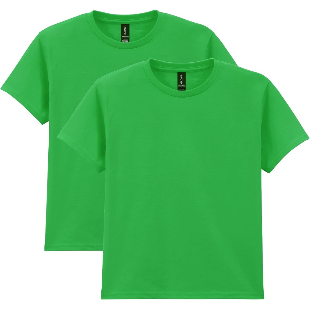 image:imageGildan UnisexChild Gildan Youth Heavy Cotton TShirt Style G5000b 2PackIrish Green